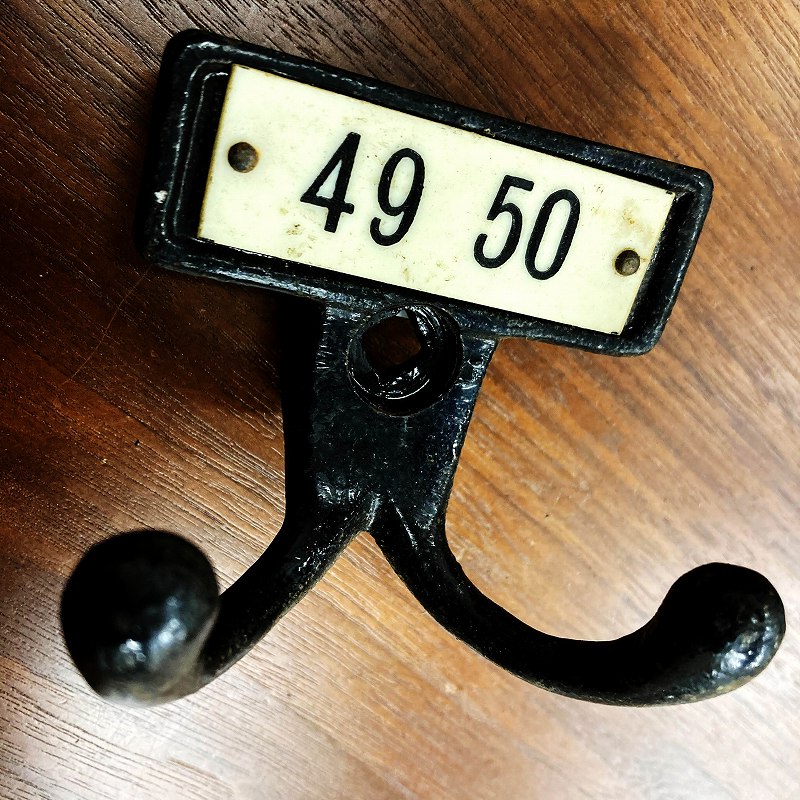 A0053 ヴィンテージ アイアン ショートフック ウォールハンガー　ショートダブルフック