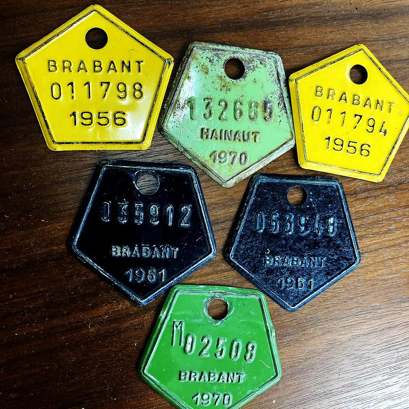 105098 ヴィンテージ ベルギー ブラバント州 自転車 ナンバープレート 105098 ヴィンテージ ベルギー ブラバント州 自転車 ナンバープレート