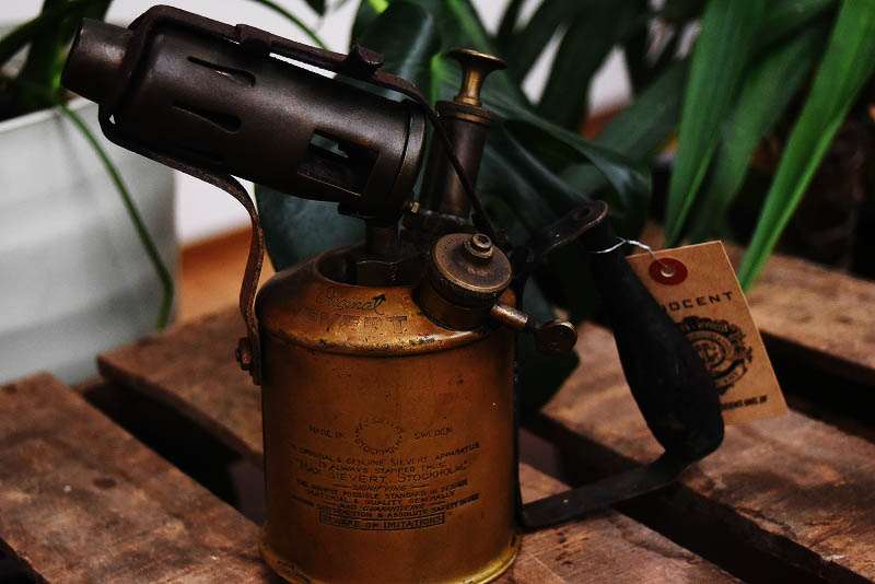 105283 「MAX SIEVERT」 マックス シーベルト STOCKHOLM ブラス　トーチ　バーナー　ブロートーチ　コンロ　キャンプ　真鍮　MADE IN　SWEDEN