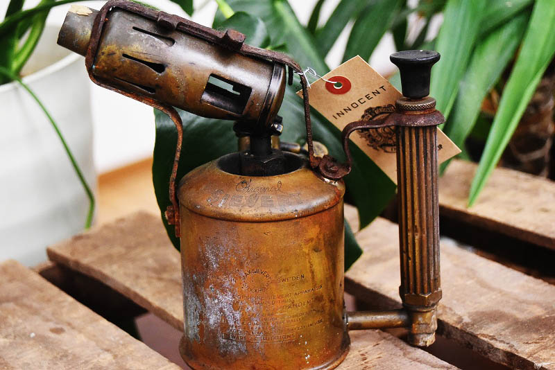 105280 「MAX SIEVERT」 マックス シーベルト STOCKHOLM ブラス　トーチ　バーナー　ブロートーチ　コンロ　キャンプ　真鍮　MADE IN　SWEDEN