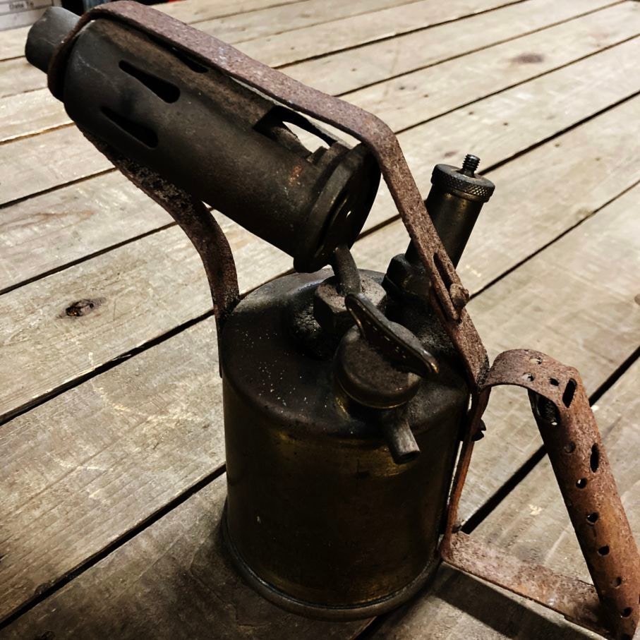 105282 「BURMOS」　BRITISH ブラス　トーチ　バーナー　ブロートーチ　コンロ　キャンプ　真鍮　MADE IN　ENGLAND