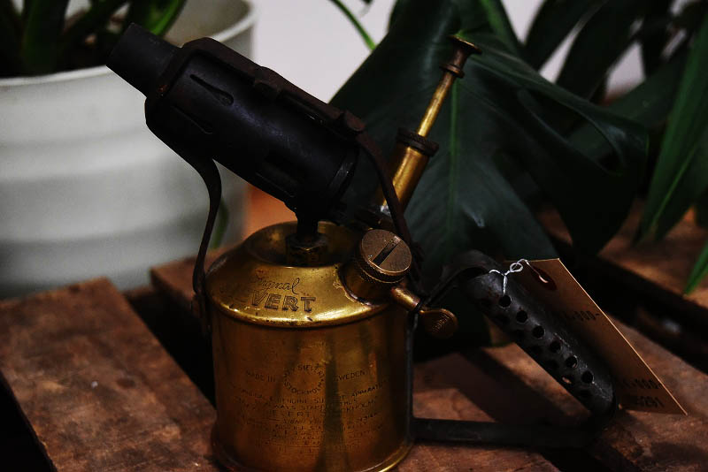 105291 「MAX SIEVERT」 マックス シーベルト STOCKHOLM ブラス　トーチ　バーナー　ブロートーチ　コンロ　キャンプ　真鍮　MADE IN　SWEDEN