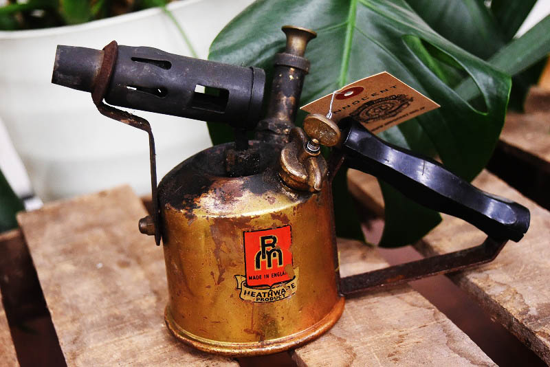 105293　「HEATHWARE PRODUCT」 MADE IN ENGLAND　ブラス　トーチ　バーナー　ブロートーチ　コンロ　キャンプ　真鍮