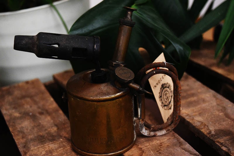 105298  「PRIMUS」 No.63　B.A.HJORTH プリムス　ブラス　トーチ　バーナー　ブロートーチ　コンロ　キャンプ　真鍮　MADE IN　SWEDEN