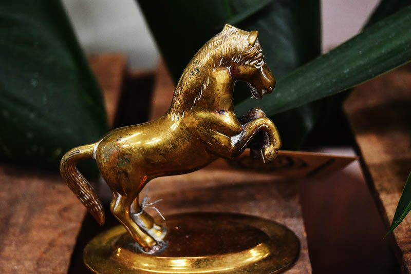 105262 真鍮　ブラス ホースオーナメント　MADE IN ENGLAND　英国