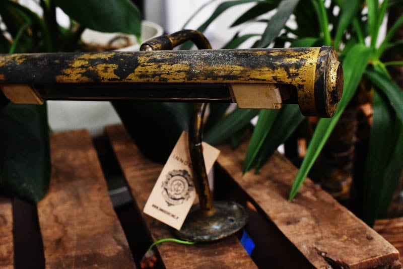 105315 真鍮　ブラス製　照明　スタンド　デスクライト　MADE IN ENGLAND　英国