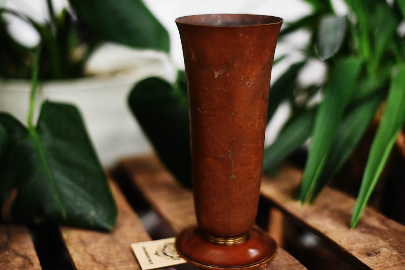 105319 ヴィンテージ　花瓶　銅製　「KIDD」　MADE IN ENGLAND　英国