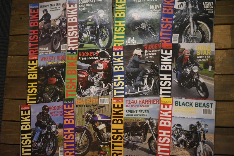 B0873 「BRITISH BIKE」 ブリティッシュバイク　12冊セット　ヴィンテージ　モーターサイクル誌　古本　雑誌