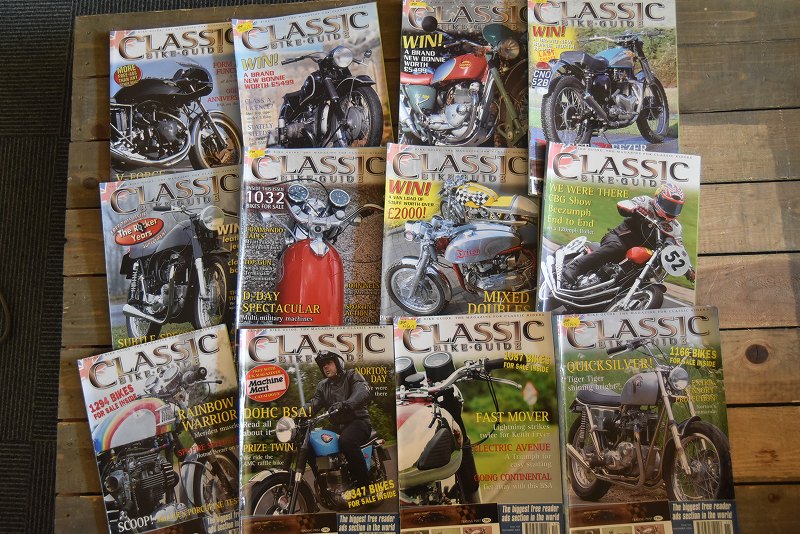 B0880 「CLASSIC BIKE GUIDE」 クラシックバイクガイド 12冊セット　ヴィンテージ　モーターサイクル誌　古本　雑誌