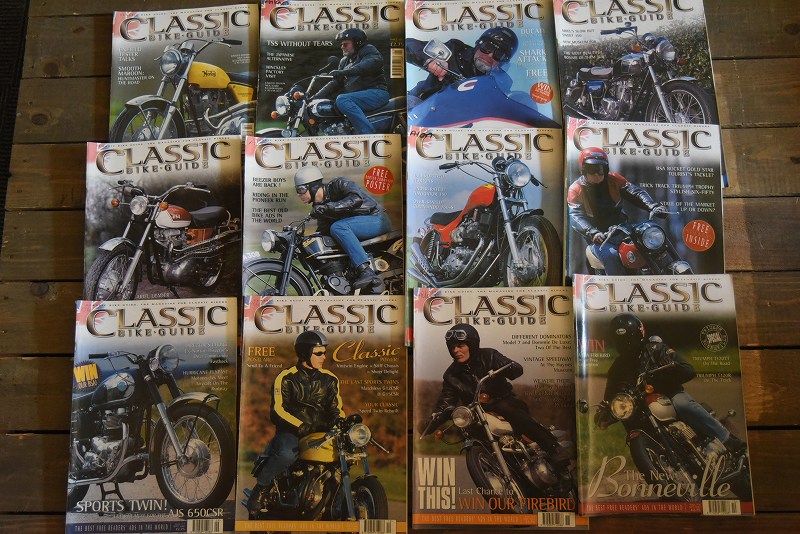 B0881 「CLASSIC BIKE GUIDE」 クラシックバイクガイド 12冊セット　ヴィンテージ　モーターサイクル誌　古本　雑誌