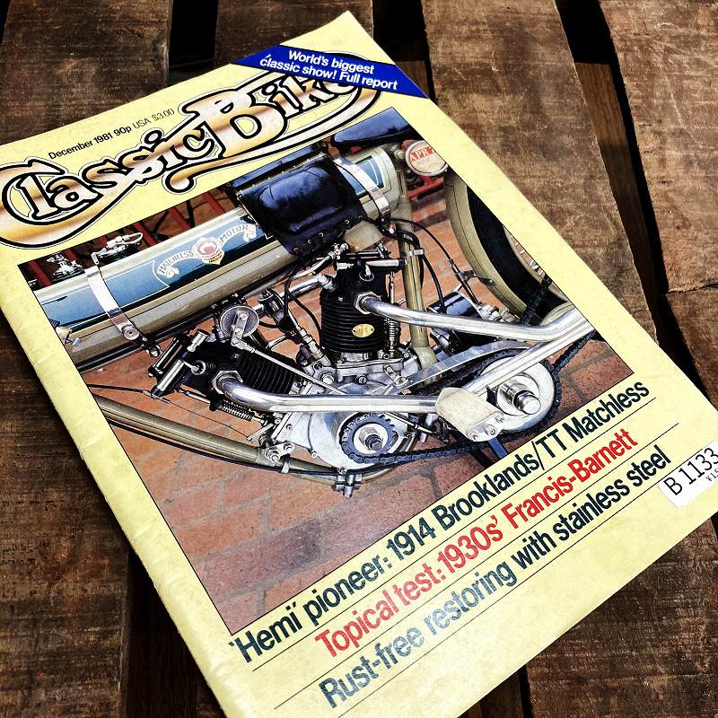 B1133 「Classic Bike」クラッシックバイク ヴィンテージバイク　英国車　古本　雑誌