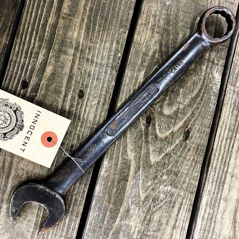 105511 UK ヴィンテージ　コンビネーションスパナ　ツール　英国 MADE IN ENGLAND