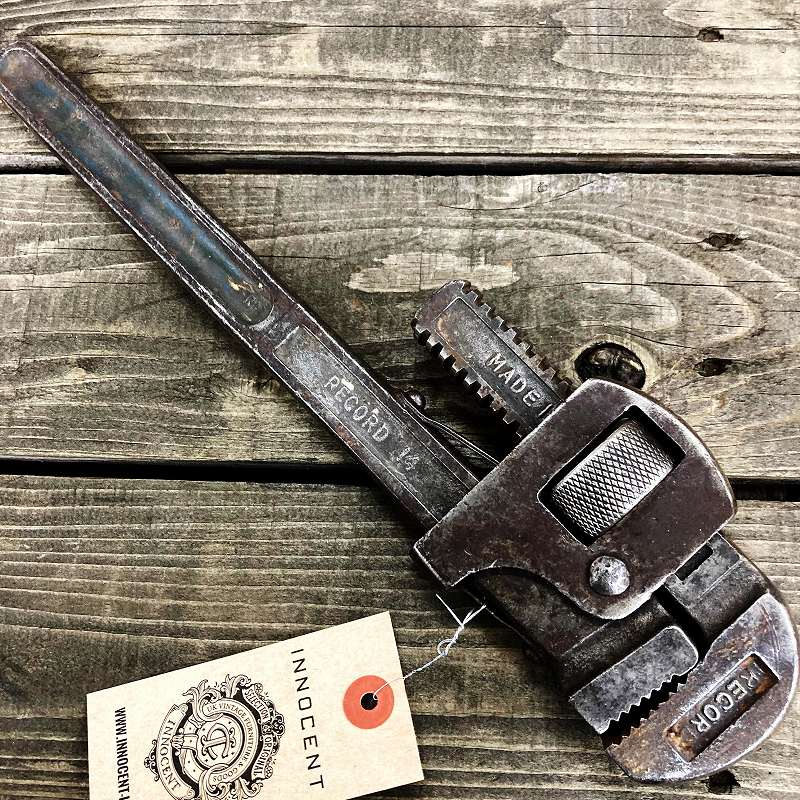 105525 UK ヴィンテージ　パイプレンチ　ツール　英国 MADE IN ENGLAND