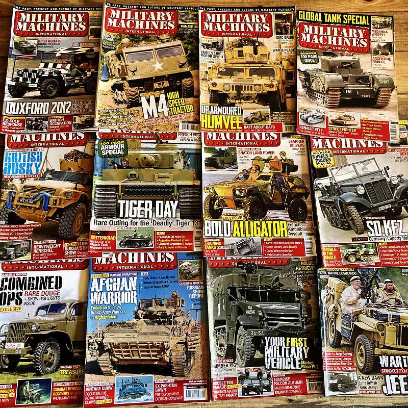 B1343 2012年 「MILITARY MACHINES」 ミリタリーマシン　12冊セット　軍用車　雑誌　古本　ヴィンテージ　