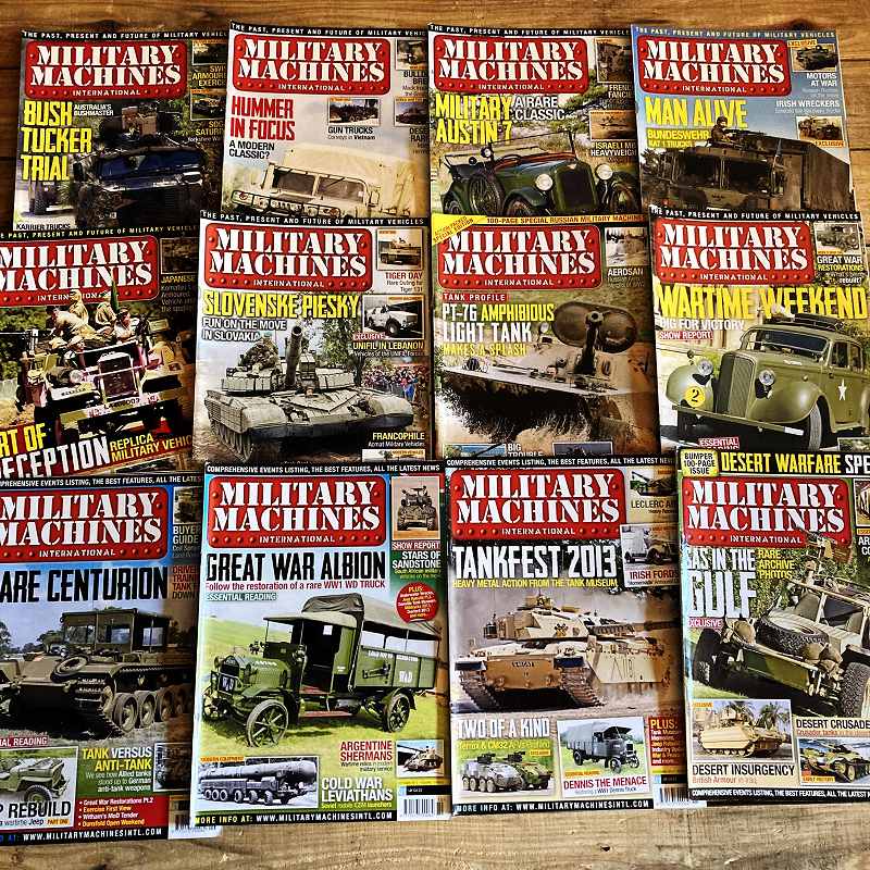 B1344 2013年 「MILITARY MACHINES」 ミリタリーマシン　12冊セット　軍用車　雑誌　古本　ヴィンテージ　