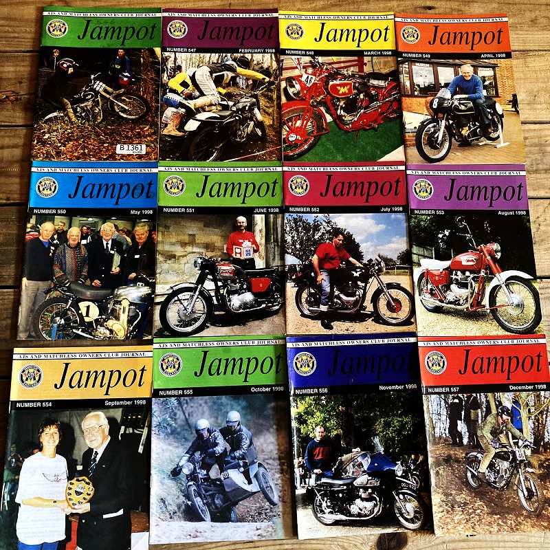 B1361  1998年「JAM POT」 ジャムポット 12冊セット　オーナーズクラブ　会報誌　雑誌　古本　ヴィンテージ
