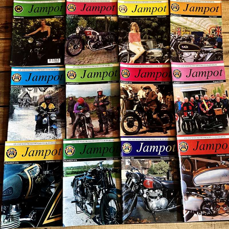 B1363  2000年「JAM POT」 ジャムポット 12冊セット　オーナーズクラブ　会報誌　雑誌　古本　ヴィンテージ