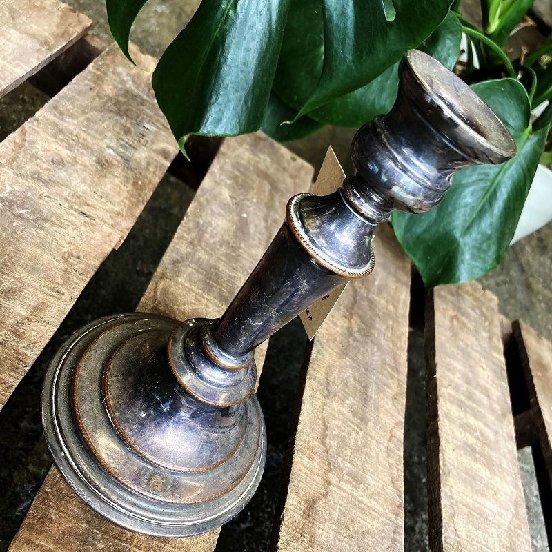 105611　ヴィンテージ　　「E.P.ON COPPER」　MADE IN ENGLAND 刻印　キャンドルスタンド　英国