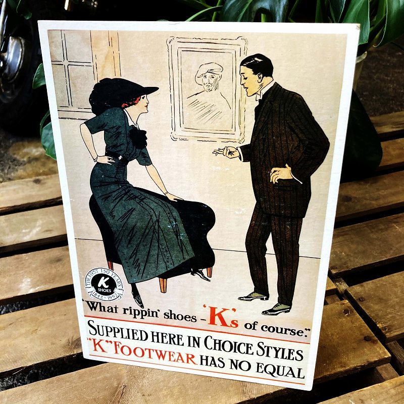 2038 ヴィンテージ　「K SHOES」 ペーパーサイン　サインボード　POP