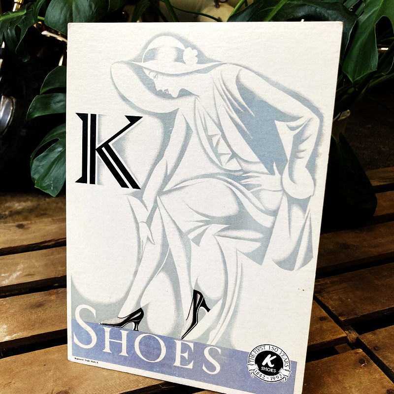 2037 ヴィンテージ　「K SHOES」 ペーパーサイン　サインボード　POP
