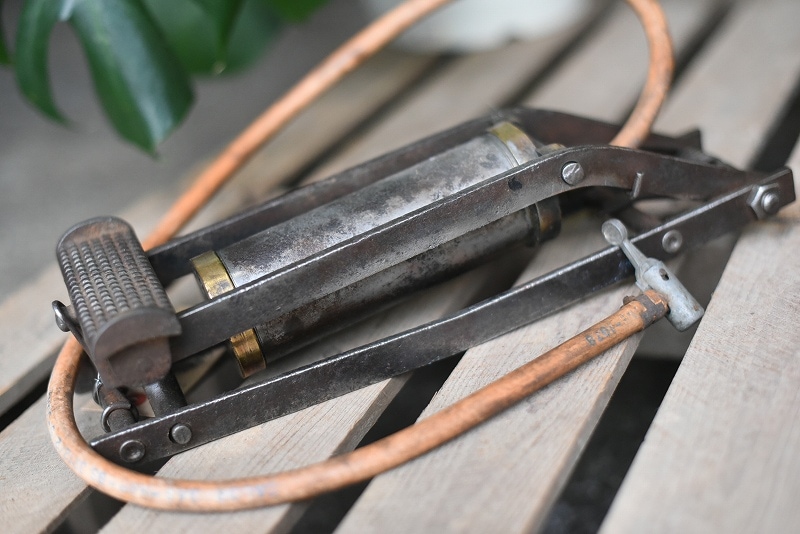 105651 ヴィンテージ　エアーポンプ　空気入れ　真鍮　ブラス　