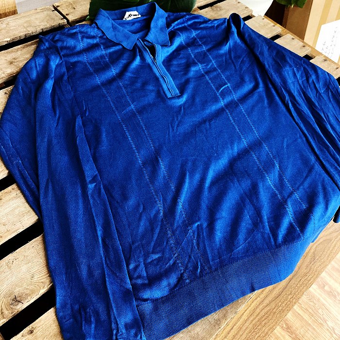 105917 ヨーロッパ　ニットポロ　シャツ