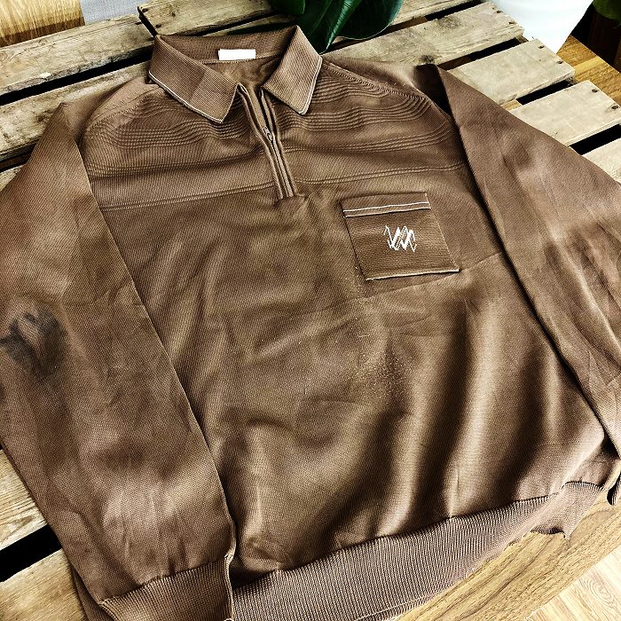 105911 ヨーロッパ　ニットポロ　シャツ　MADE IN ITALIE