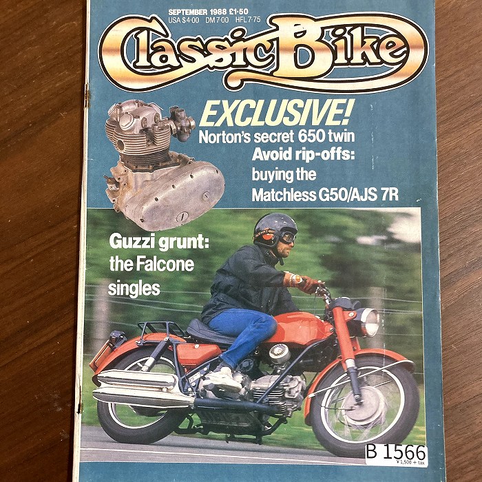 B1566 「Classic Bike」1988 クラシックバイク 英国 旧車雑誌