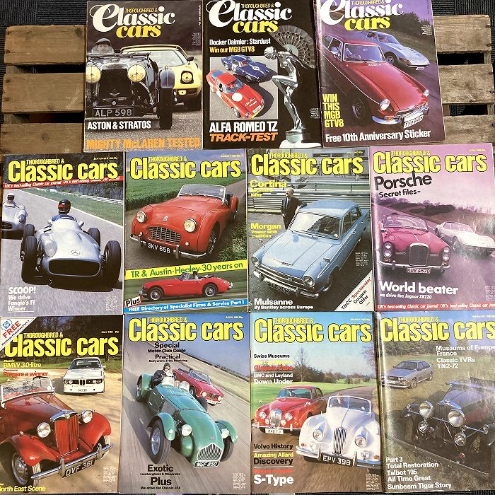 B1725 「THOROUGHBRED&Classic cars」 1983 クラシックカー 11冊SET 英国 旧車雑誌
