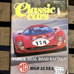 B1729 「CLASSIC CARS」1987 クラシックカー 英国 旧車雑誌|ヴィンテージブック/本/雑誌