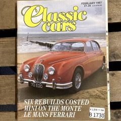 B1730 「CLASSIC CARS」1987 クラシックカー 英国 旧車雑誌|ヴィンテージブック/本/雑誌