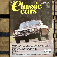 B1734 「CLASSIC CARS」1987 クラシックカー 英国 旧車雑誌|ヴィンテージブック/本/雑誌