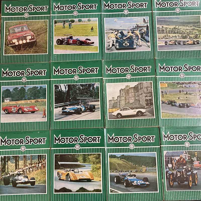 B1781 「MOTOR SPORT」1969　12冊セット　モータースポーツ 英国 旧車雑誌