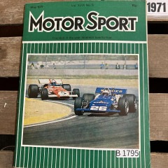 B1795 「MOTOR SPORT」1971　モータースポーツ 英国 旧車雑誌|ヴィンテージブック/本/雑誌