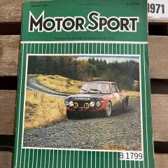 B1799 「MOTOR SPORT」1971　モータースポーツ 英国 旧車雑誌|ヴィンテージブック/本/雑誌