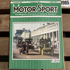 B1814 「MOTOR SPORT」1985　モータースポーツ 英国 旧車雑誌|ヴィンテージブック/本/雑誌