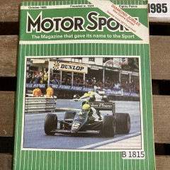 B1815 「MOTOR SPORT」1985　モータースポーツ 英国 旧車雑誌|ヴィンテージブック/本/雑誌