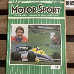 B1816 「MOTOR SPORT」1985　モータースポーツ 英国 旧車雑誌|ヴィンテージブック/本/雑誌