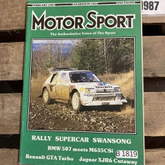 B1819 「MOTOR SPORT」1987　モータースポーツ 英国 旧車雑誌|ヴィンテージブック/本/雑誌