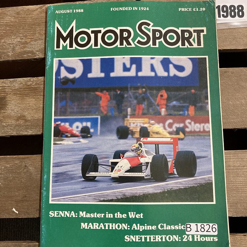 B1826 「MOTOR SPORT」1988 モータースポーツ 英国 旧車雑誌
