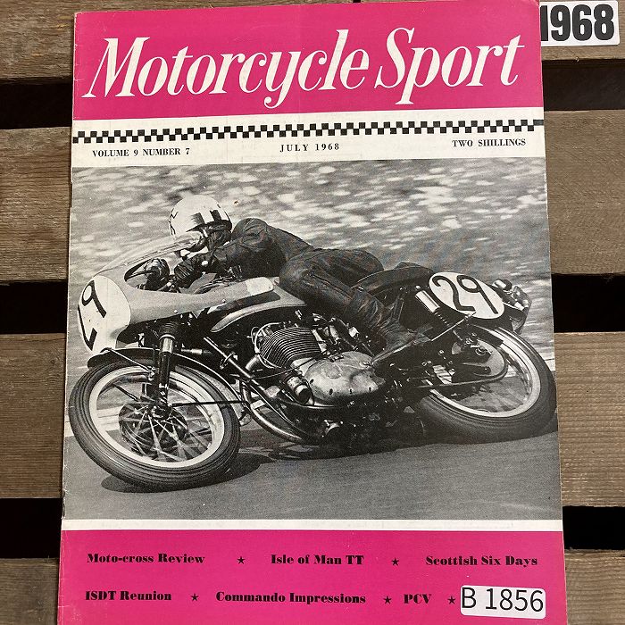 B1856 「MOTORCYCLE SPORT」1968　モーターサイクルスポーツ 英国 旧車雑誌