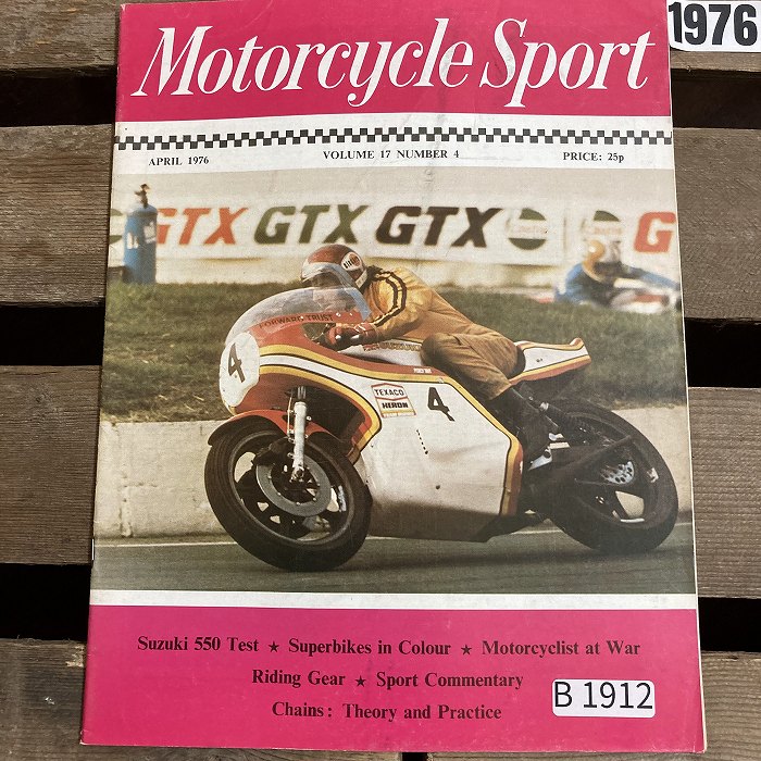 B1912 「MOTORCYCLE SPORT」1976　モーターサイクルスポーツ 英国 旧車雑誌|ヴィンテージブック/本/雑誌