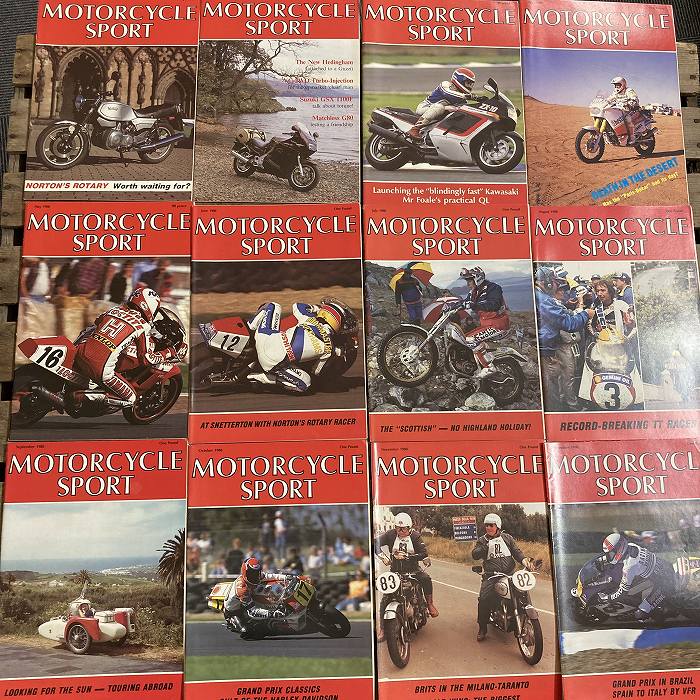 B1924 「MOTORCYCLE SPORT」1988 12冊セット　モーターサイクルスポーツ 英国 旧車雑誌