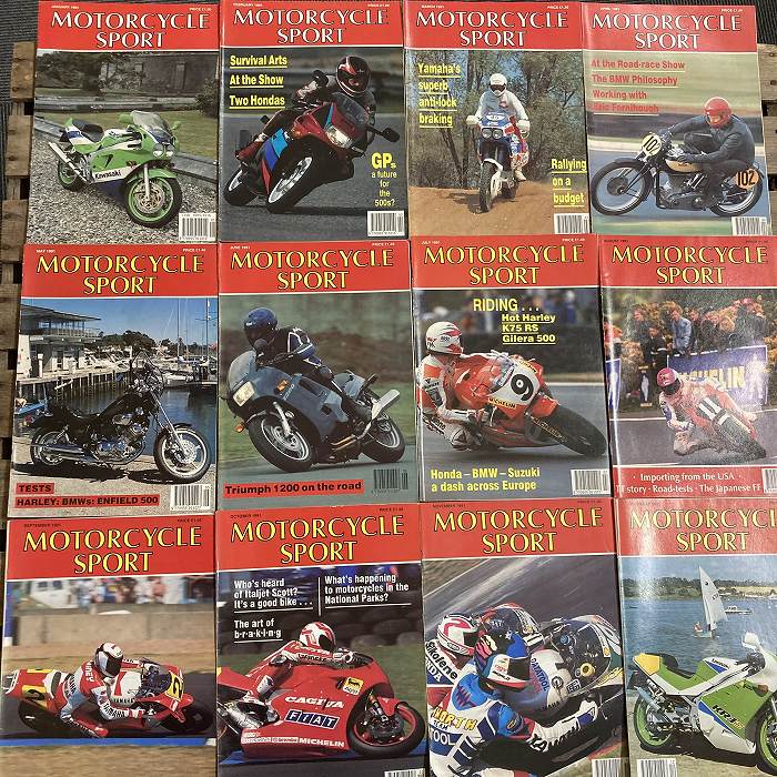 B1926 「MOTORCYCLE SPORT」1991 12冊セット　モーターサイクルスポーツ 英国 旧車雑誌