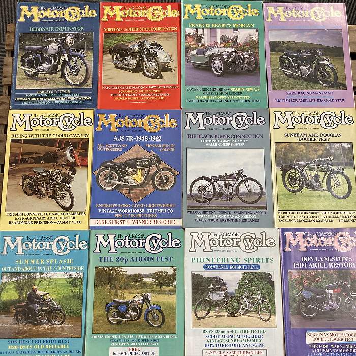 B1950 「THE CLASSIC MOTORCYCLE」1986 12冊セット　クラシックモーターサイクル 英国 旧車雑誌