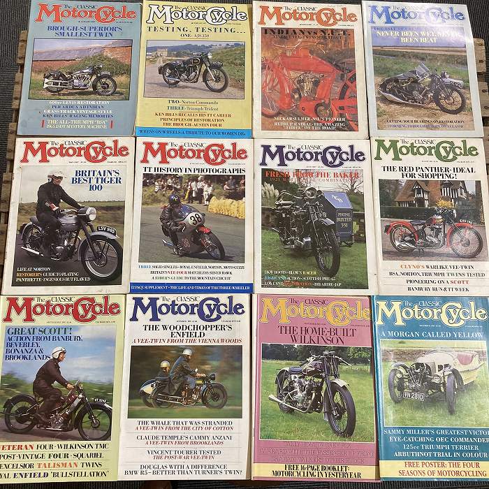 B1951 「THE CLASSIC MOTORCYCLE」1987 12冊セット　クラシックモーターサイクル 英国 旧車雑誌