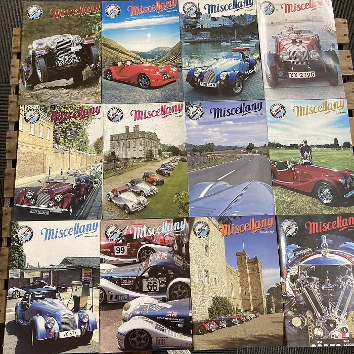 B2018 「MISCELLANY」2004  12冊セット　モーガンスポーツカークラブ　英国 旧車雑誌