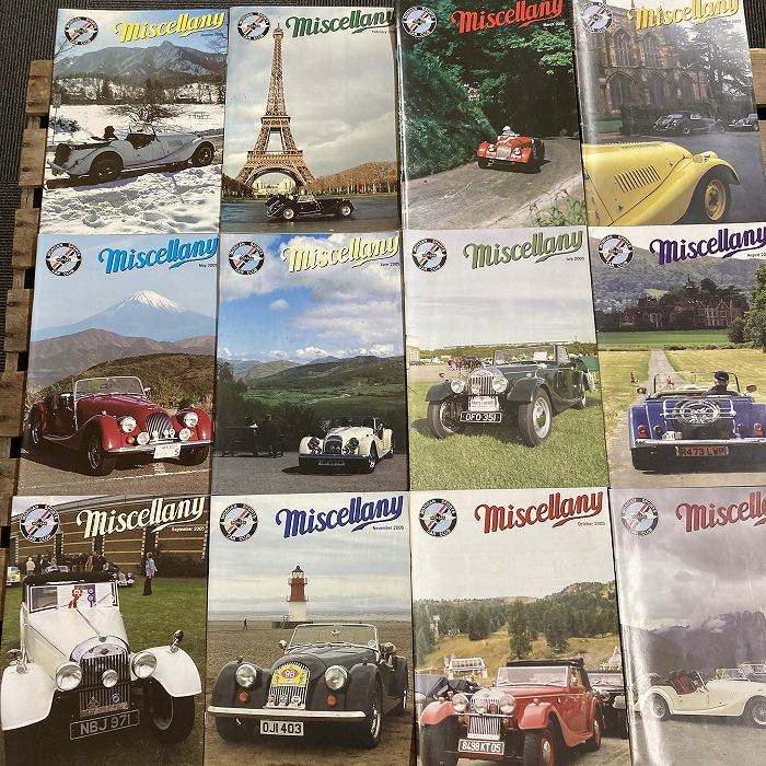 B2019 「MISCELLANY」2005  12冊セット　モーガンスポーツカークラブ　英国 旧車雑誌