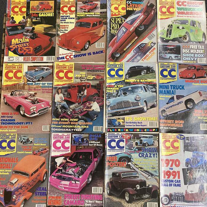 B2055 「CUSTOM CAR」1991  12冊セット　カスタムカー  英国 旧車雑誌