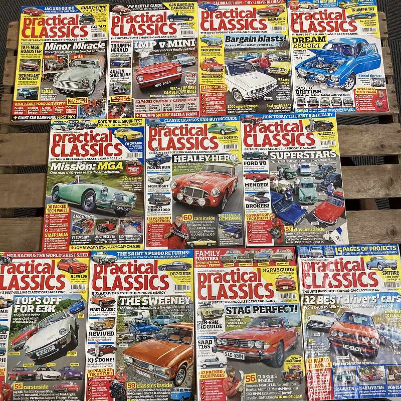B2126 「PRACTICAL CLASSICS」2013  11冊セット　プラクティカル クラシック　英国 旧車雑誌